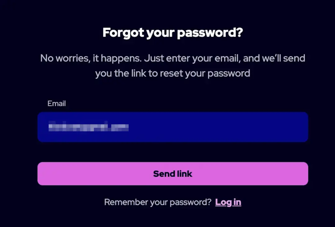 Charmius password reset